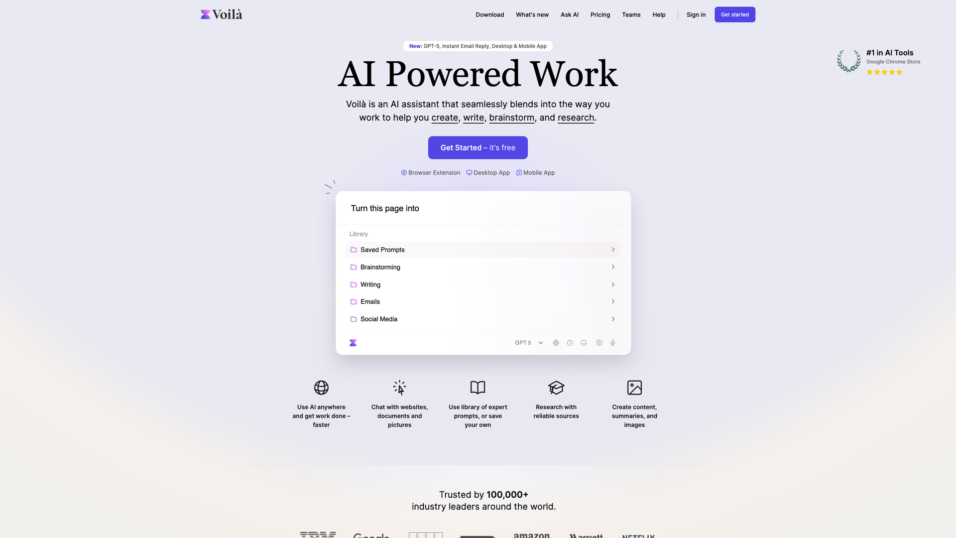 Voilà AI Assistant screenshot