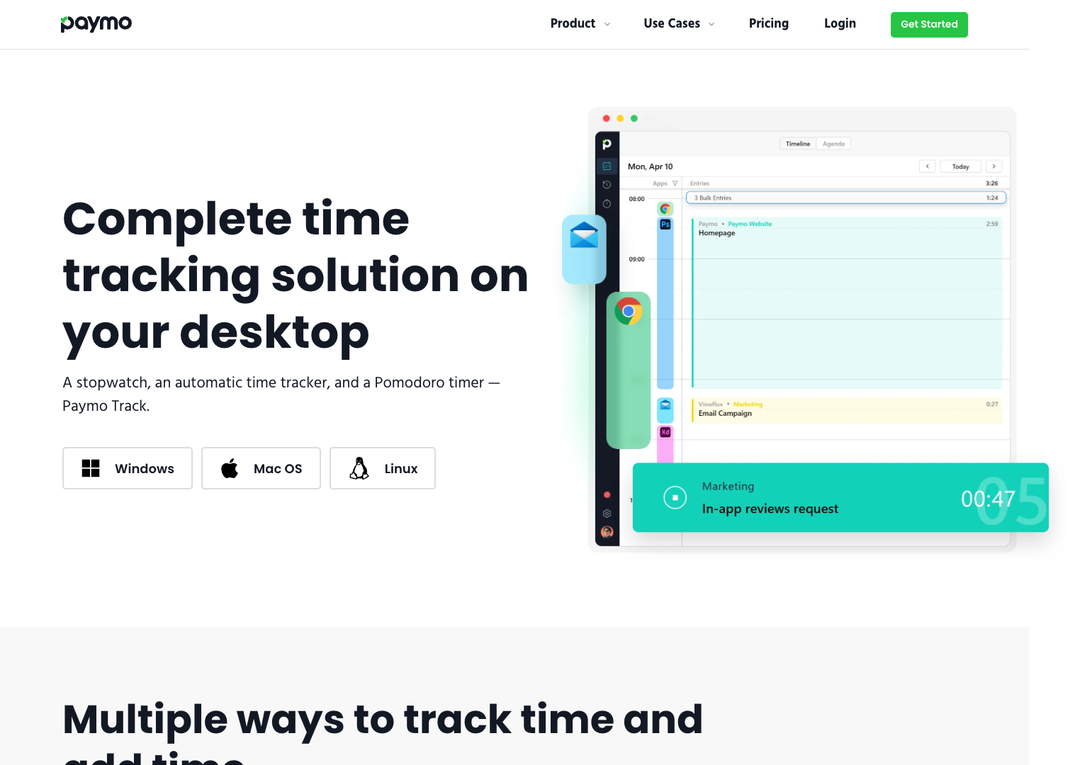 Paymo Track screenshot