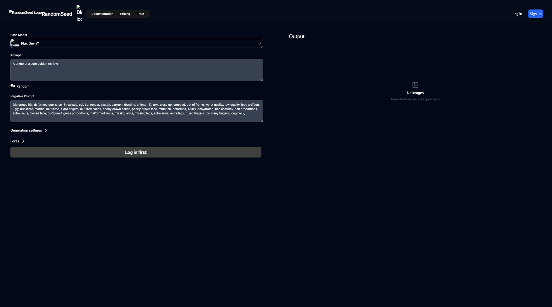 StableDiffusion API screenshot