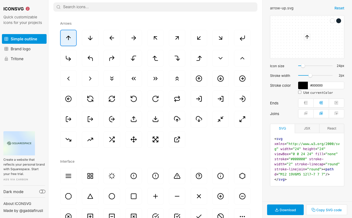 ICONSVG screenshot