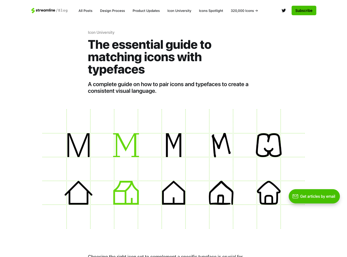 Icon & Typeface Pairing Guide screenshot