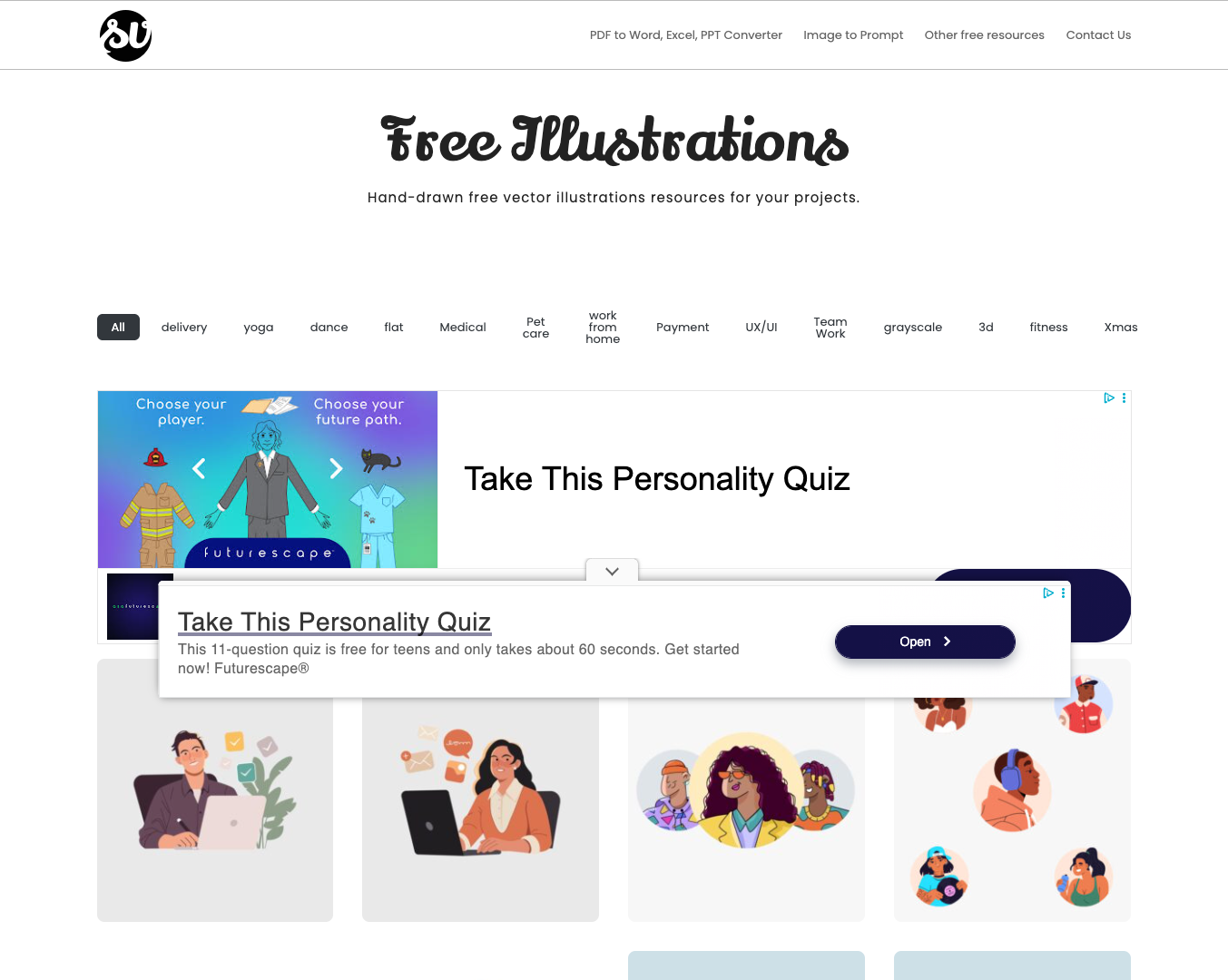 Sketchvalley Free Illustrations screenshot