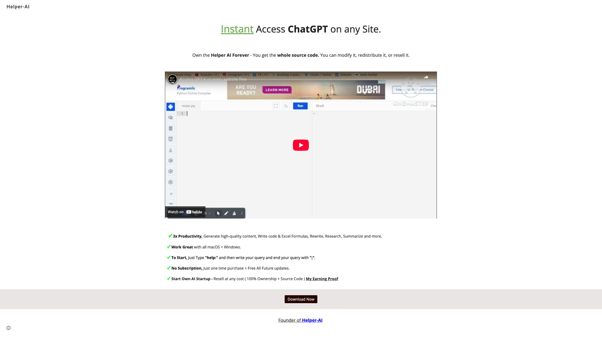 Helper‑AI screenshot