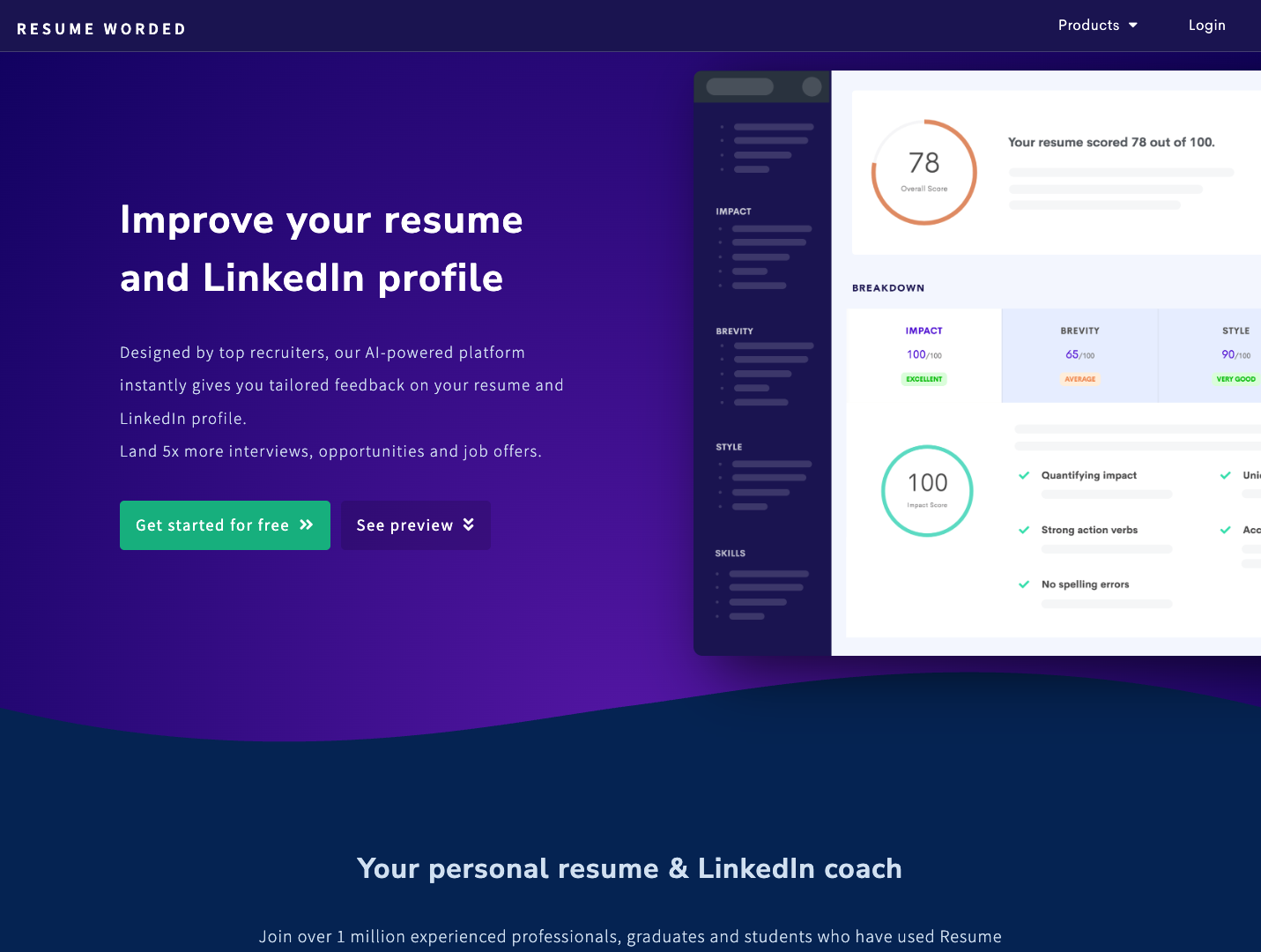 Resume Worded screenshot