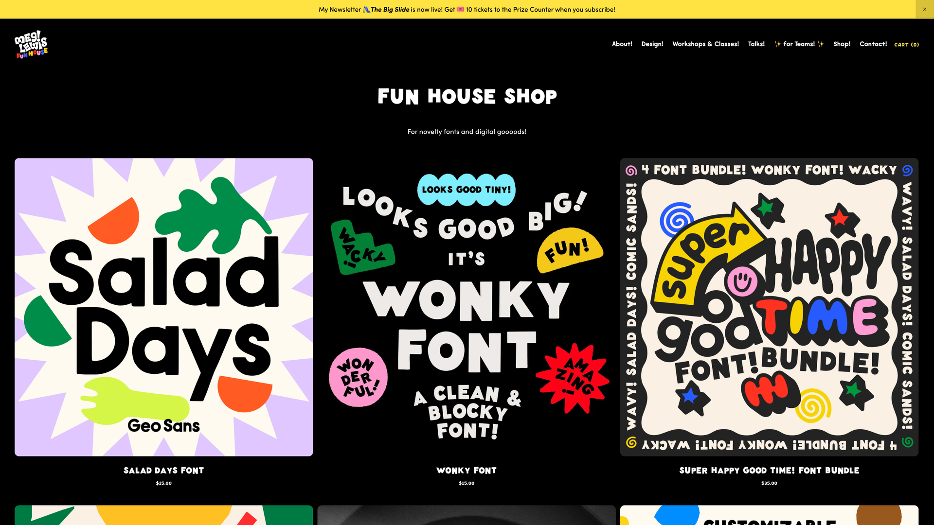 Meg Lewis Fun House Fonts screenshot