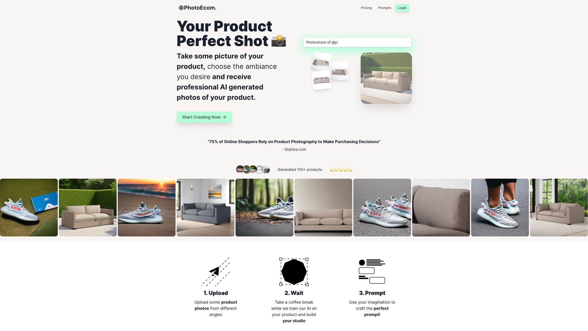 PhotoEcom AI Photo Generator screenshot