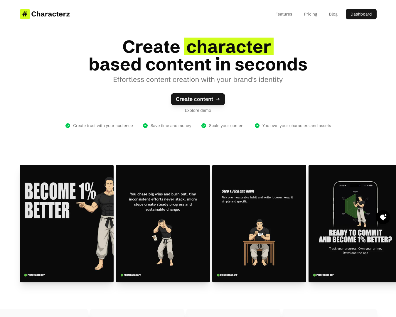 Characterz screenshot