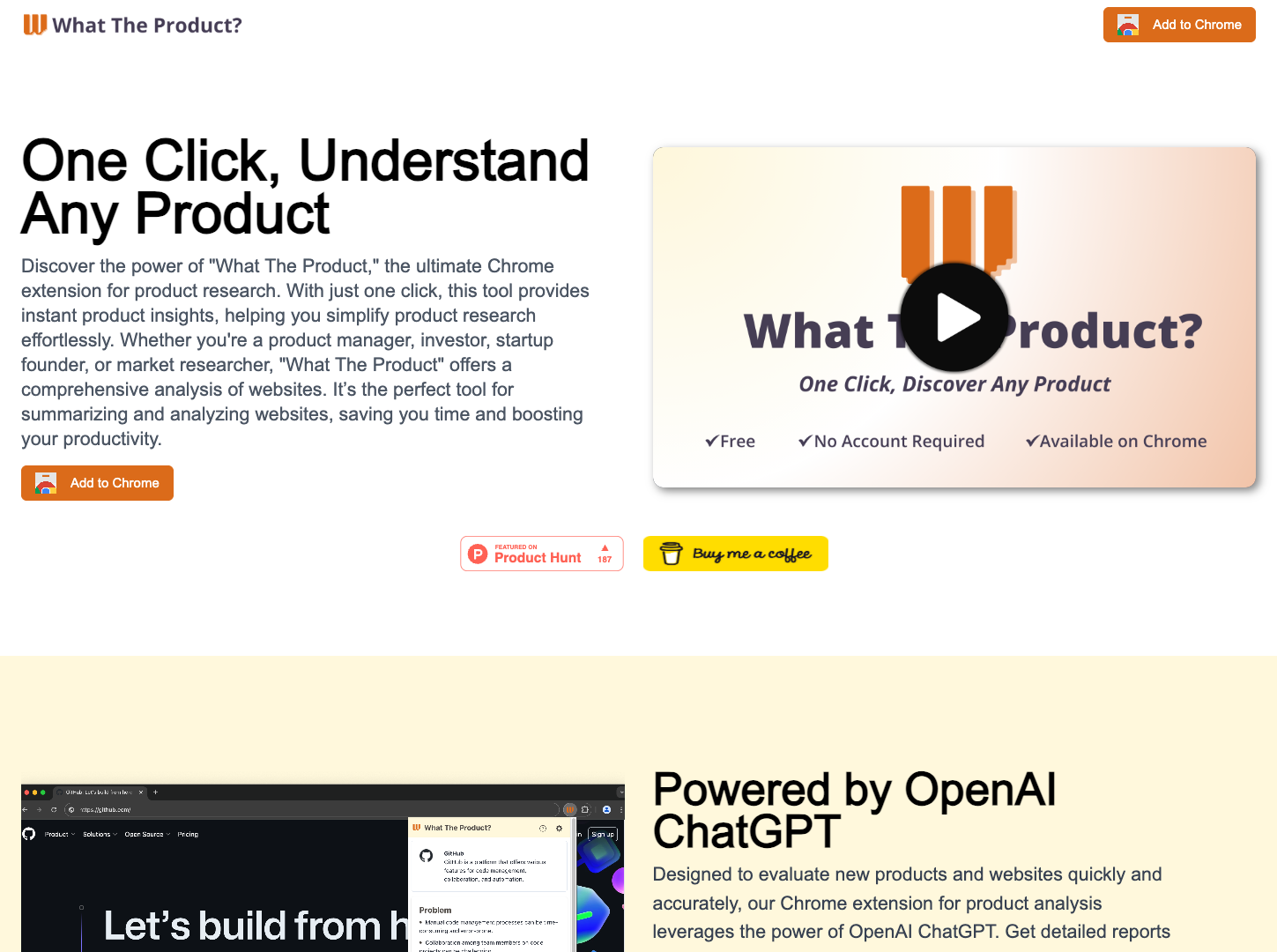 What The Product screenshot