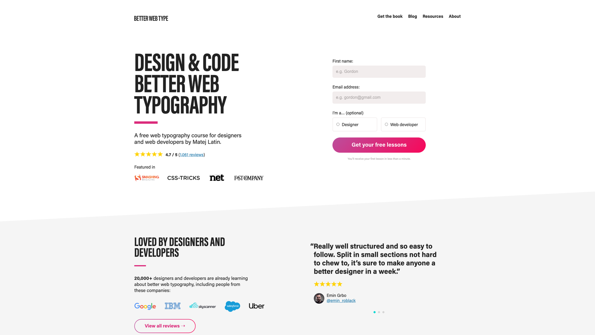 Better Web Type screenshot
