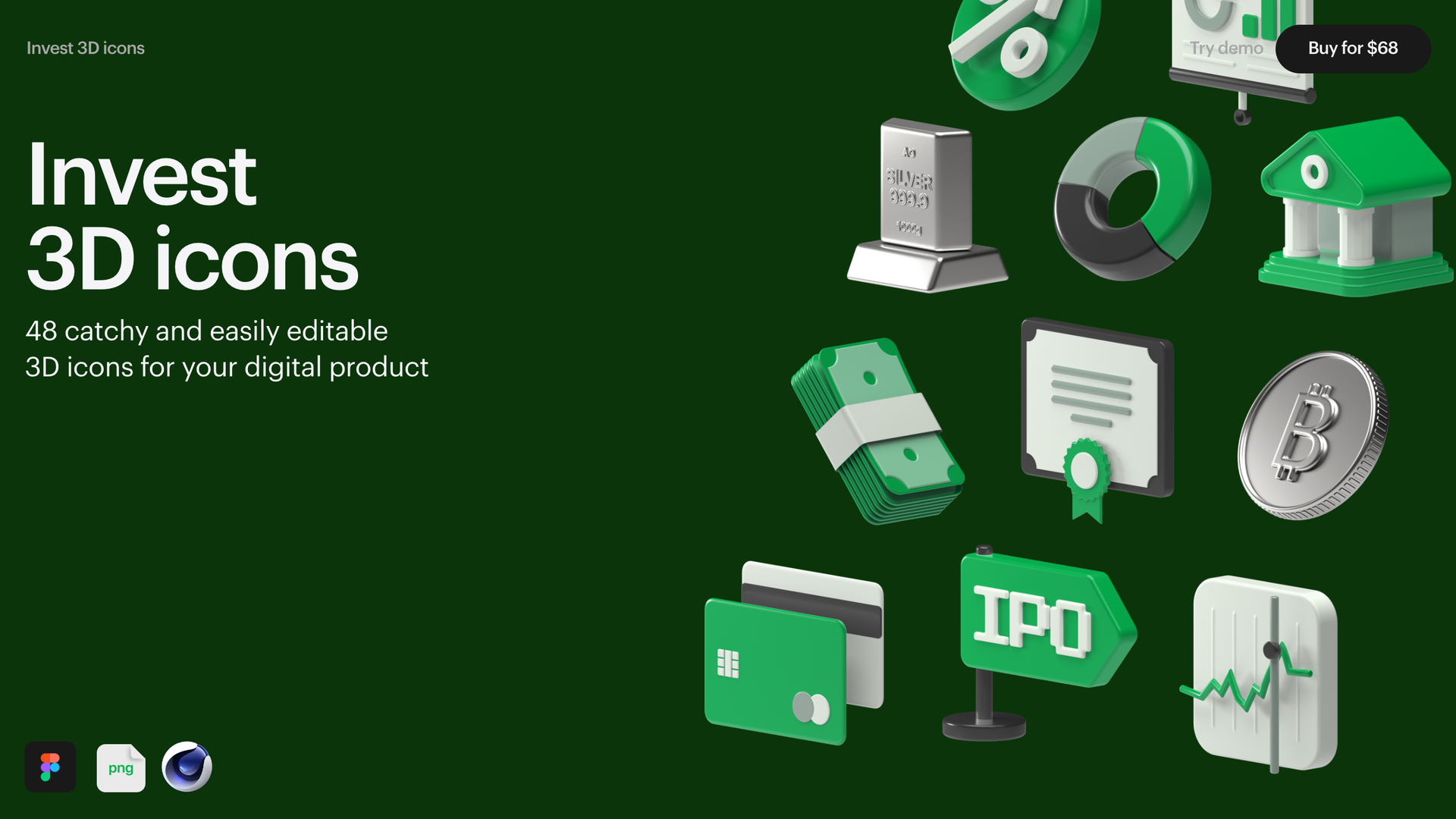 Invest 3D Icons screenshot