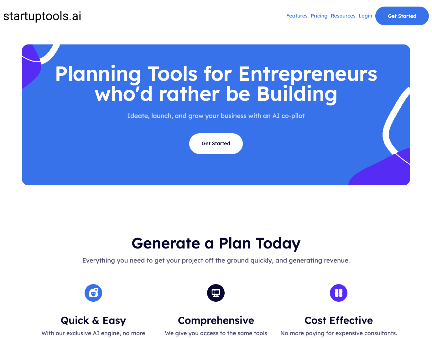 Startuptools.ai screenshot