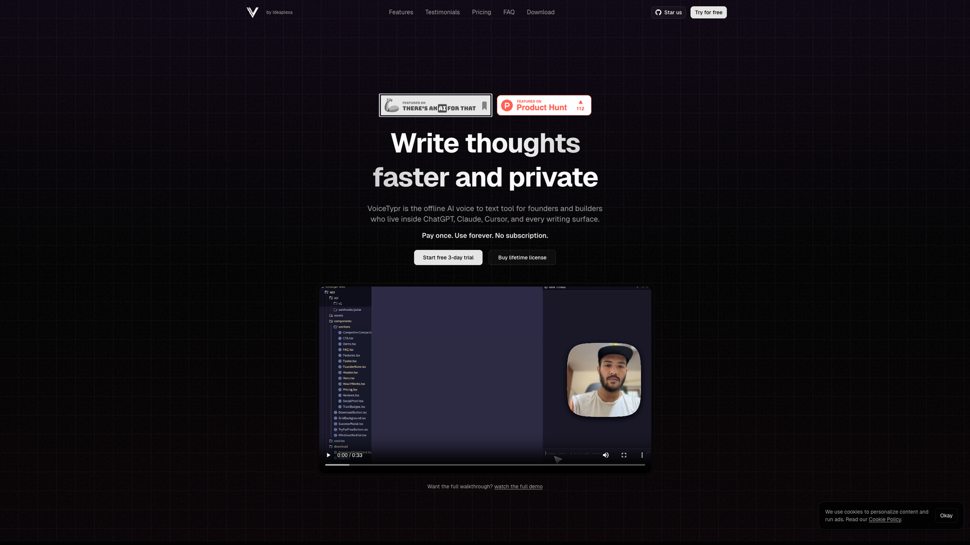 VoiceTypr screenshot