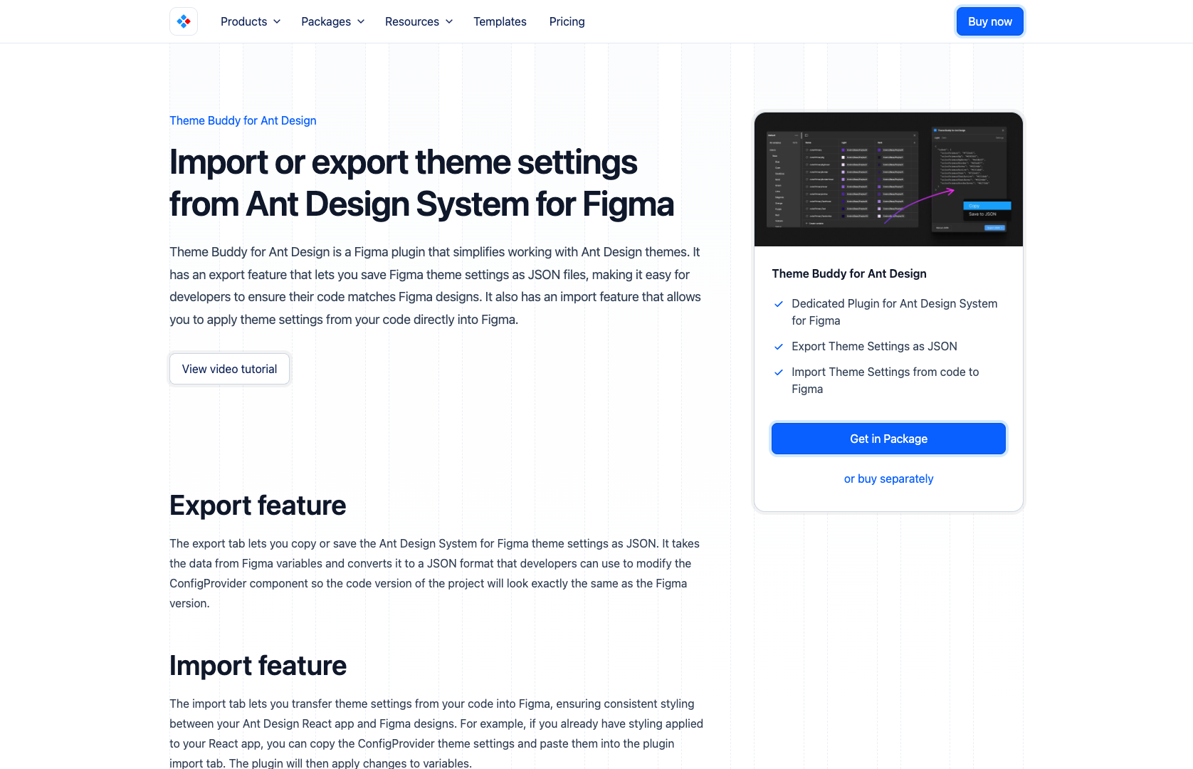 Theme Buddy for Ant Design screenshot