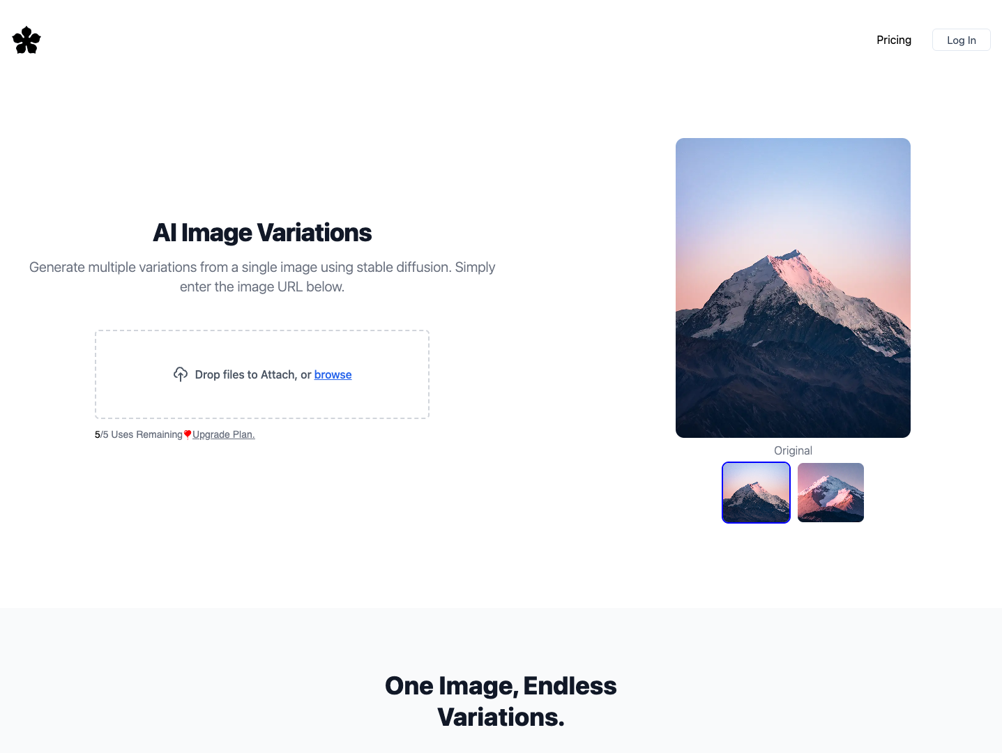 Stable Diffusion Image Variations screenshot