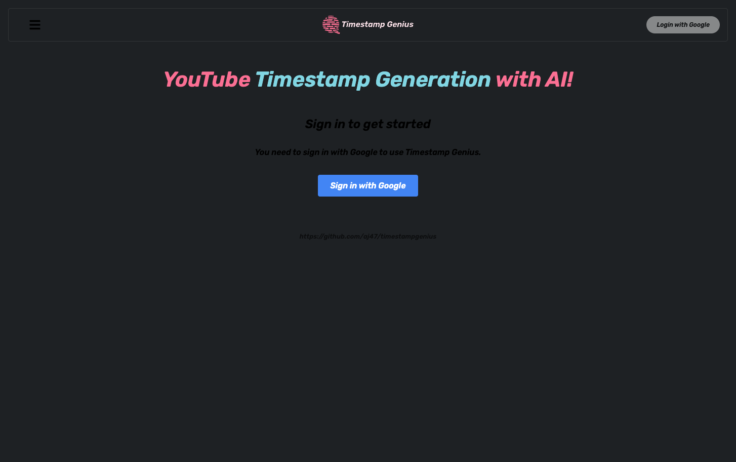 Timestamp Genius screenshot