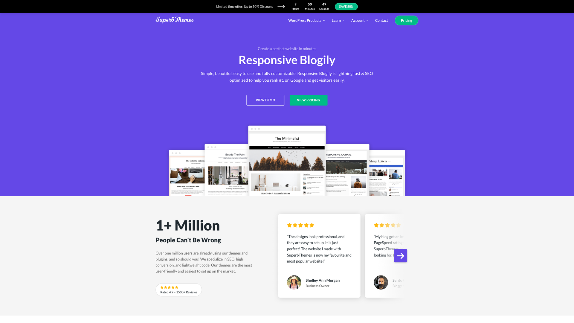 Responsive Blogily screenshot