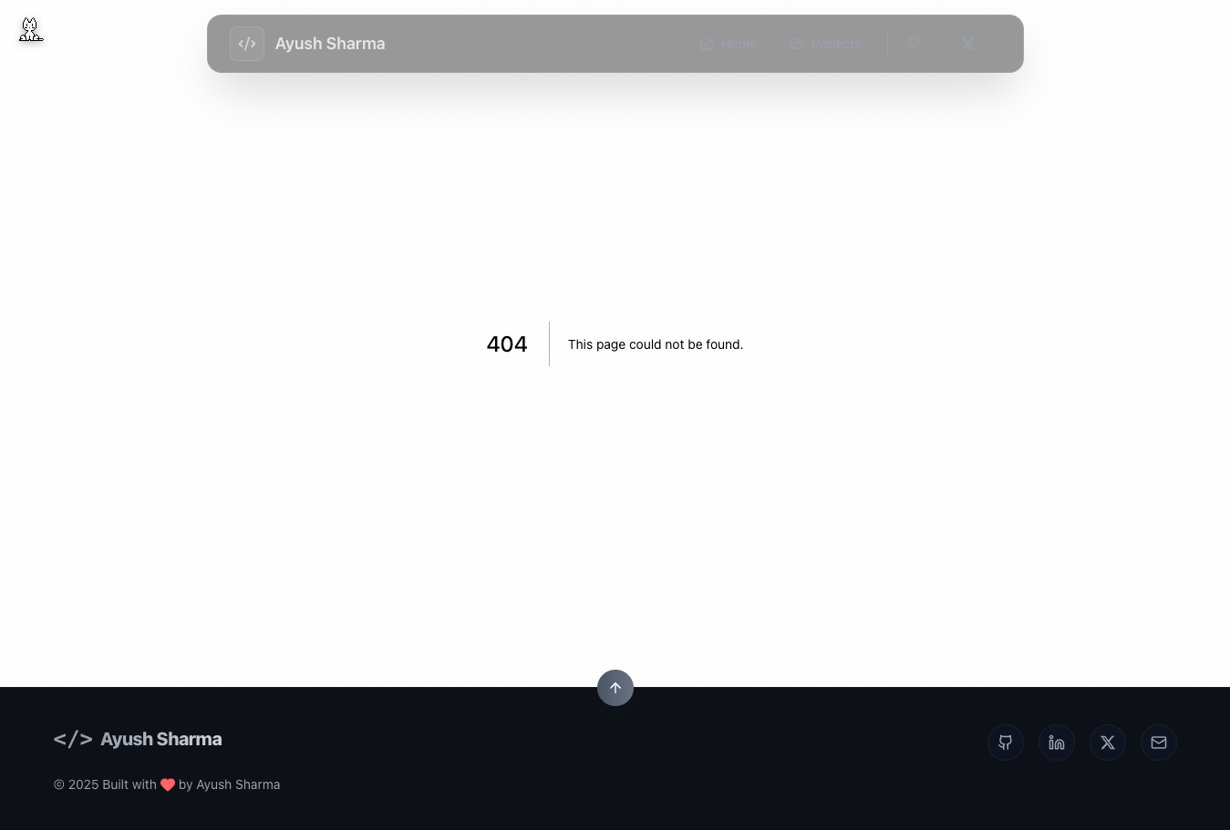 Ayush Sharma Portfolio screenshot