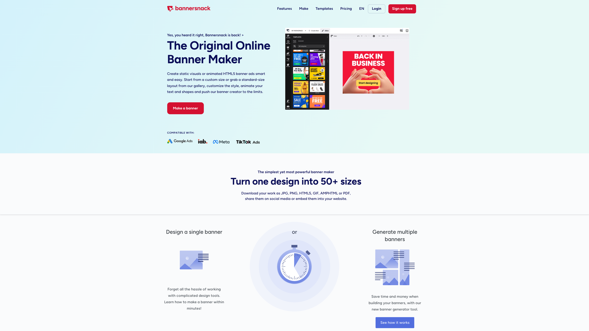 Bannersnack screenshot