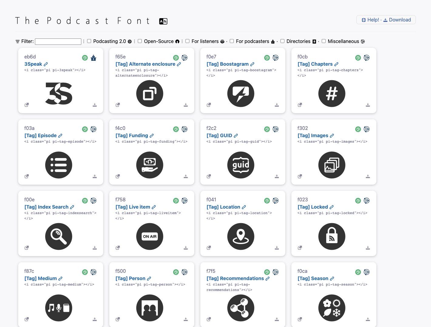 The Podcast Font screenshot