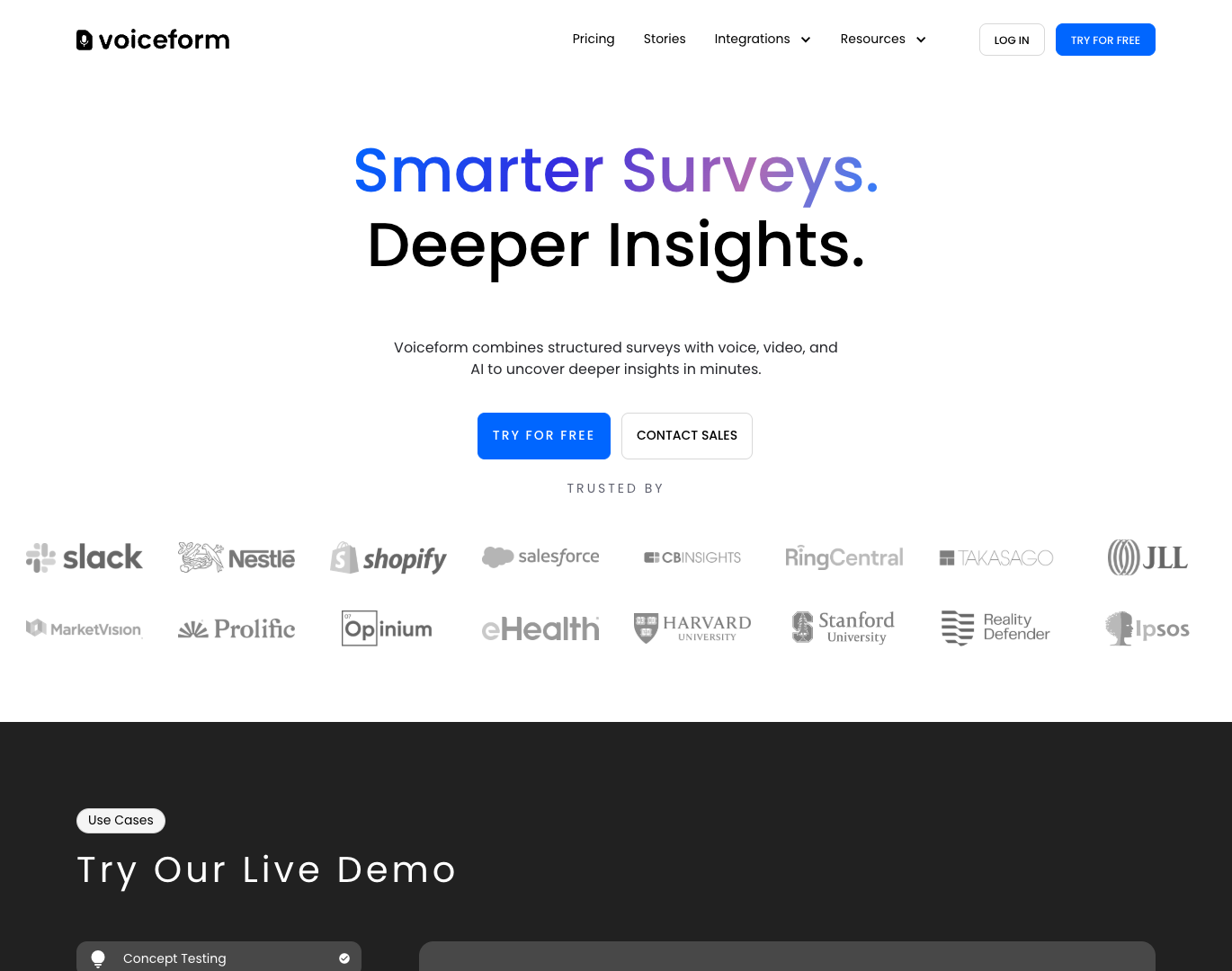 Voiceform screenshot