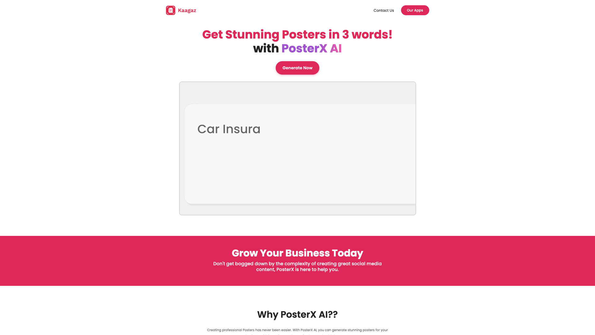 PosterX AI screenshot