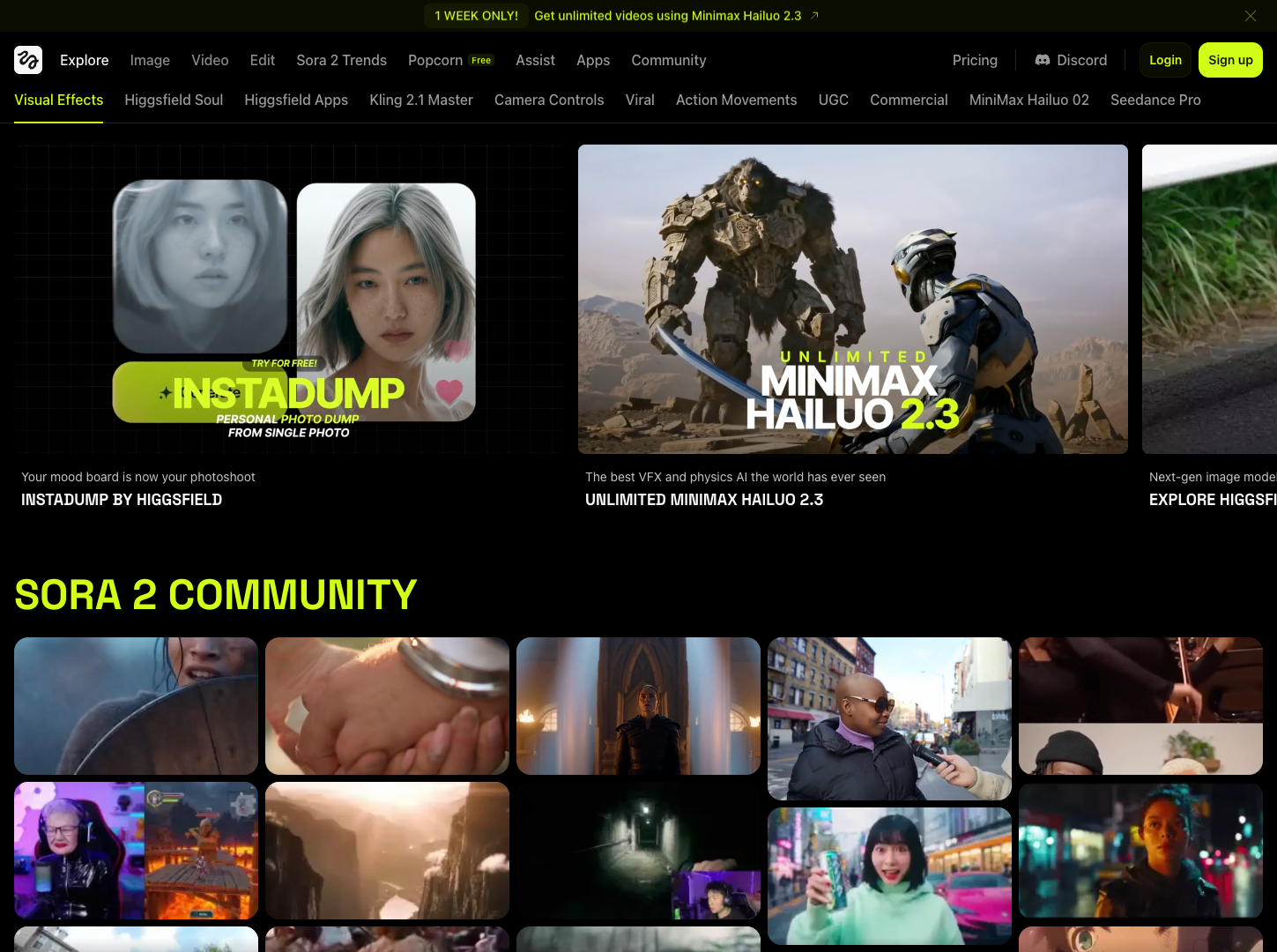 Higgsfield screenshot