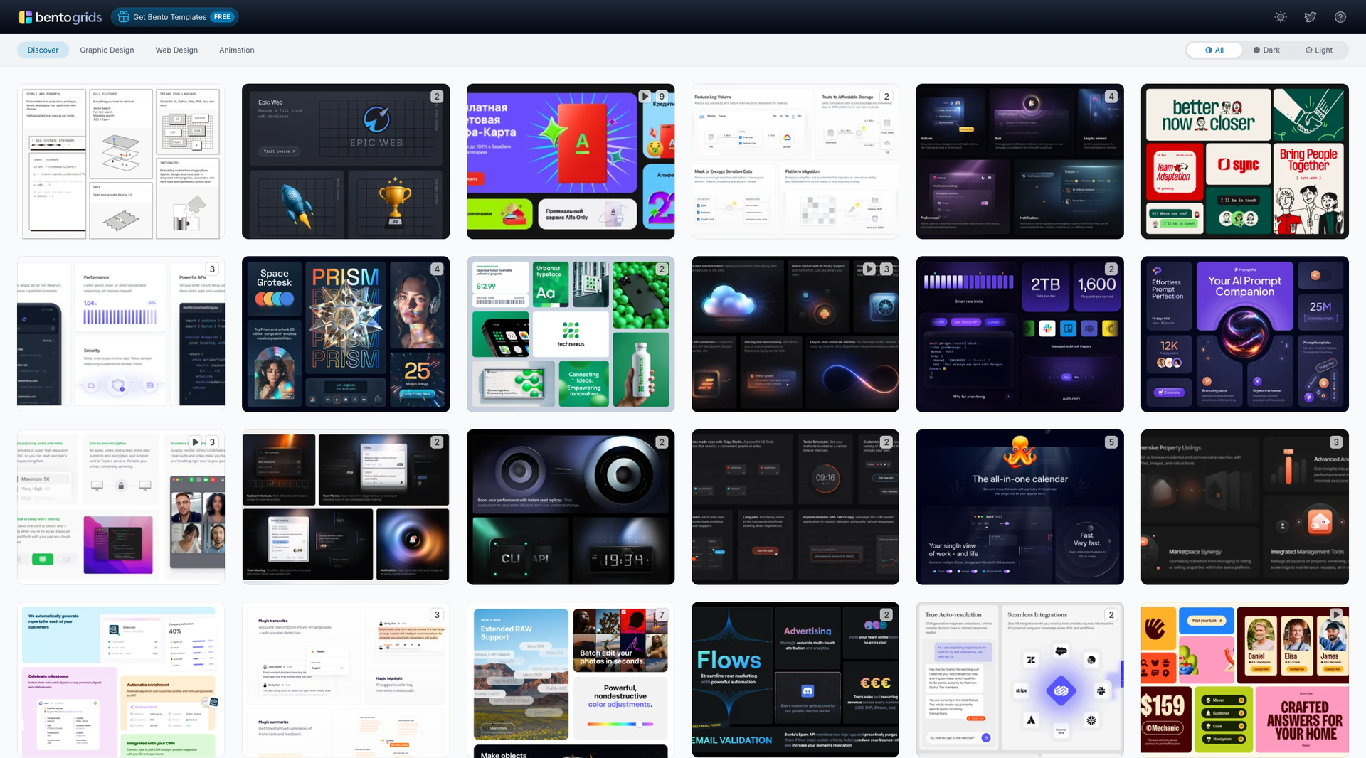 Bento Grids screenshot
