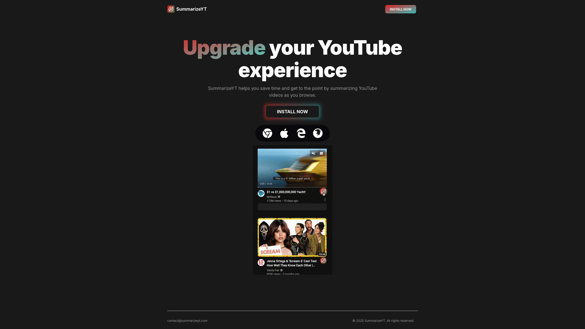 SummarizeYT screenshot