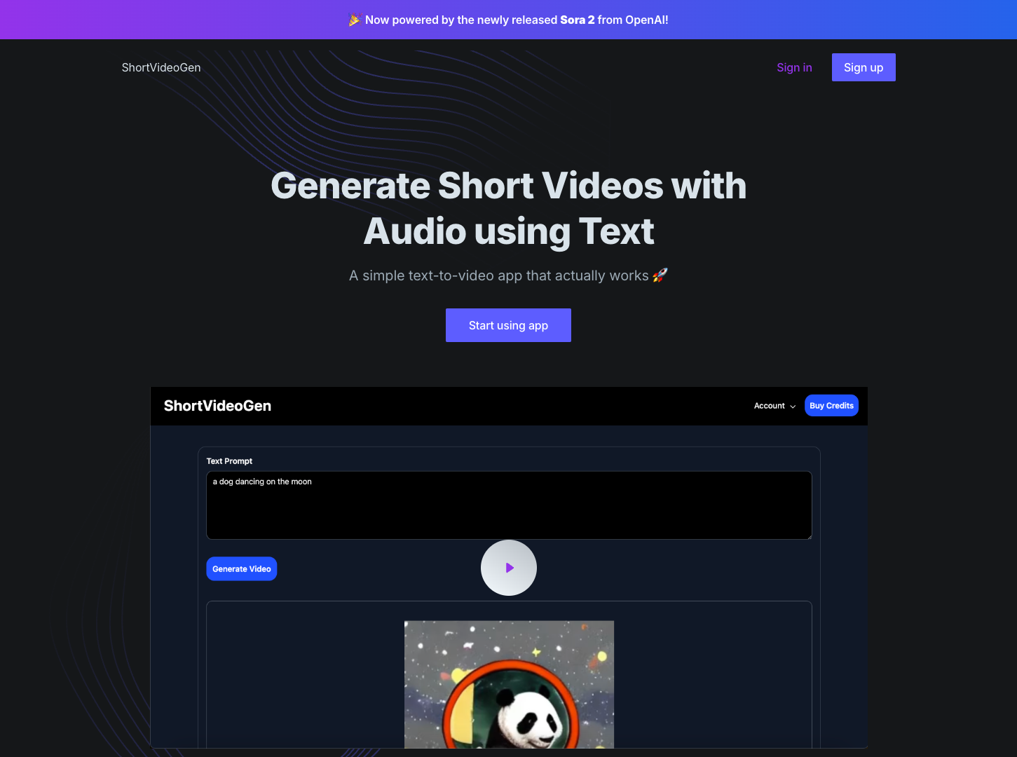 ShortVideoGen screenshot