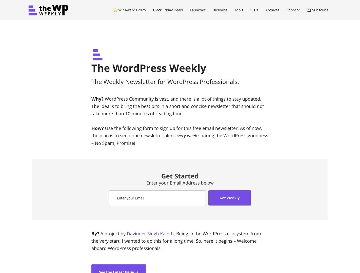WordPress Weekly screenshot