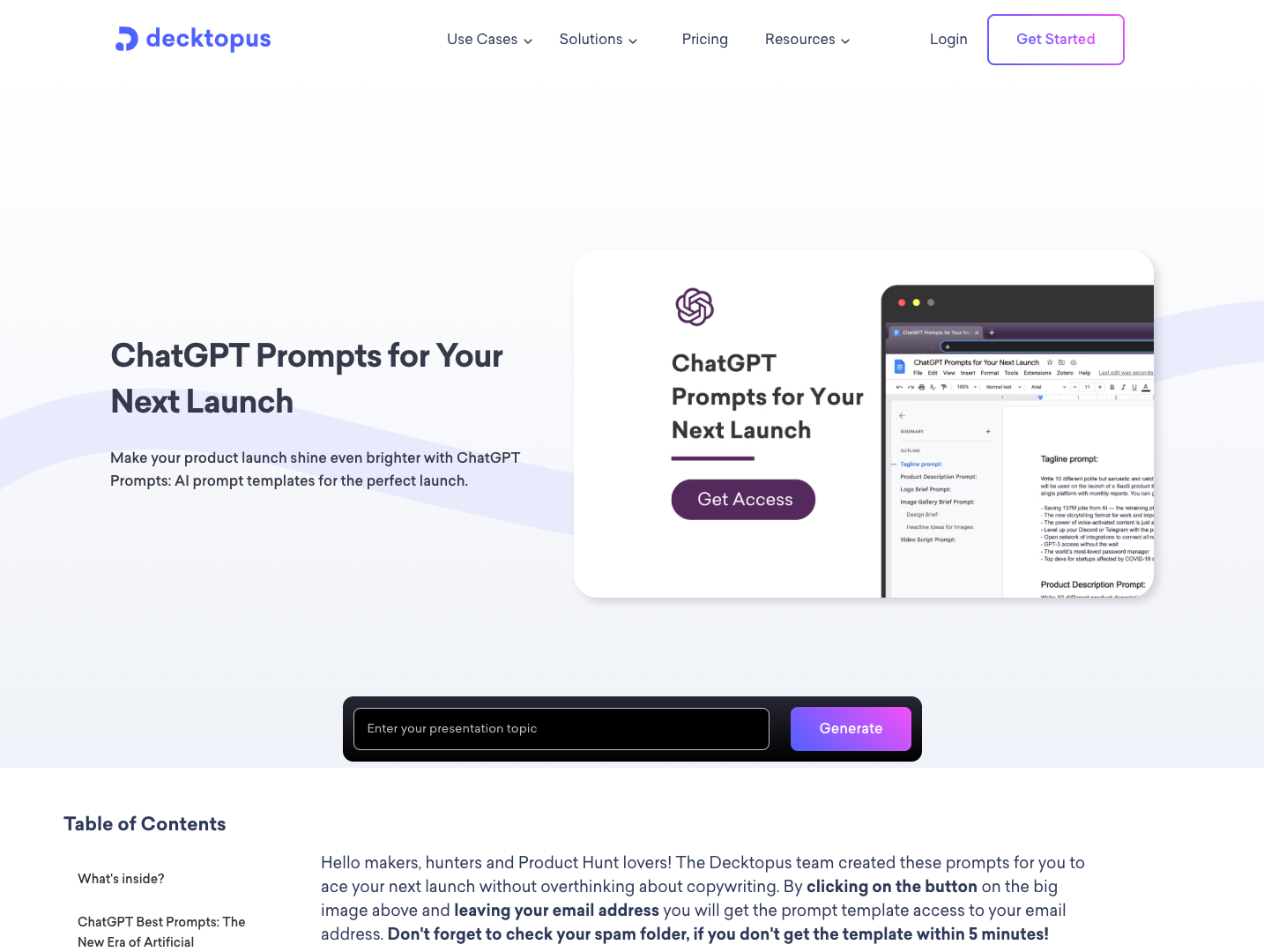 Launch Prompt Pack screenshot