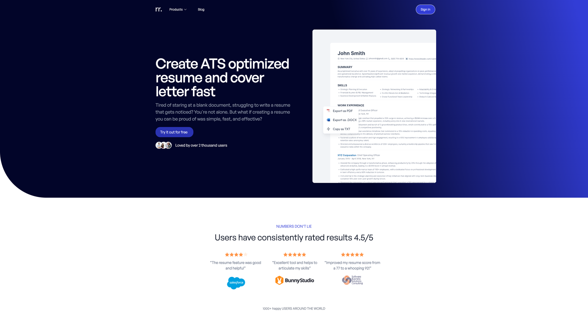 ResumeRanker screenshot