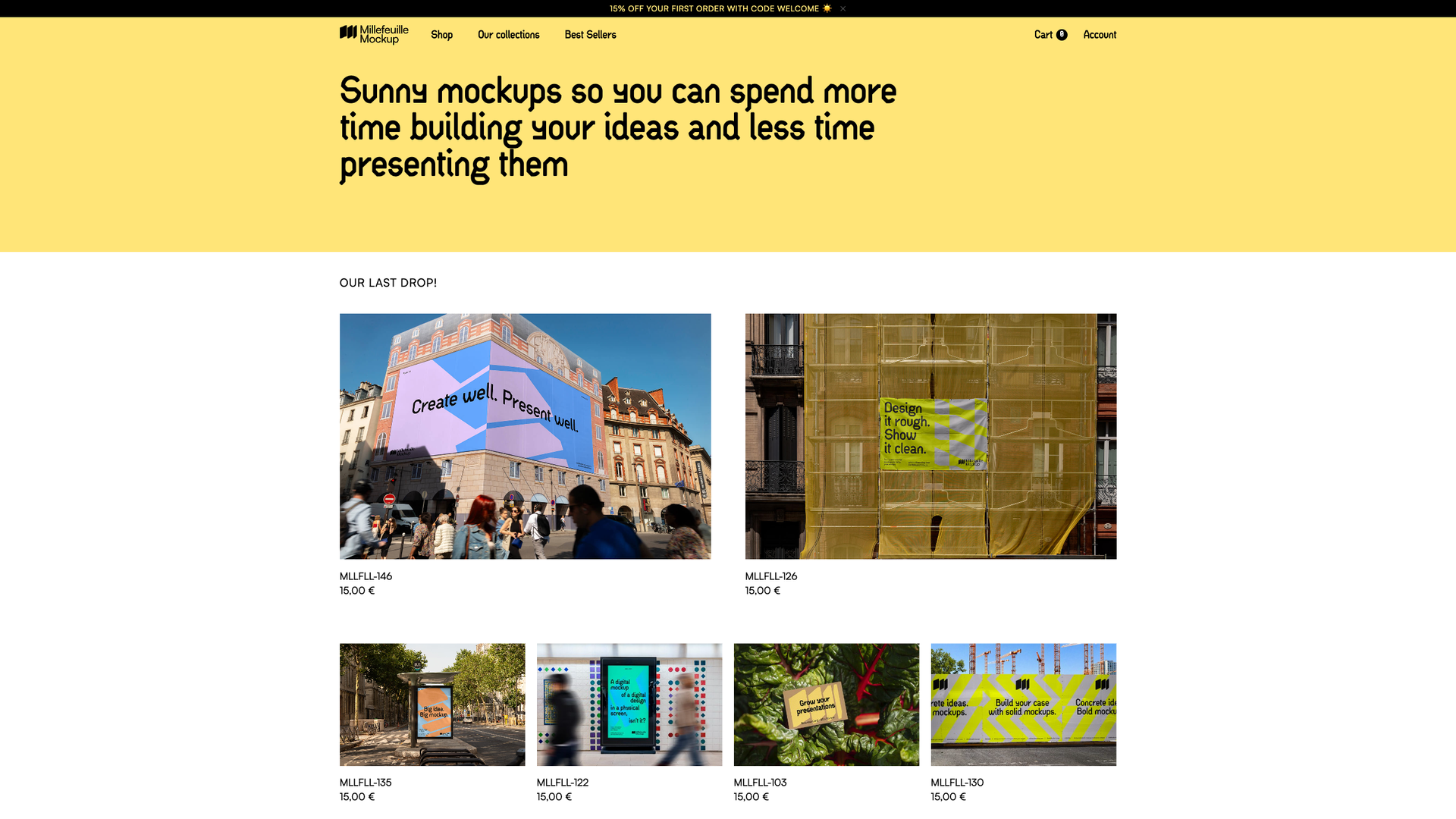 Millefeuille Mockup screenshot