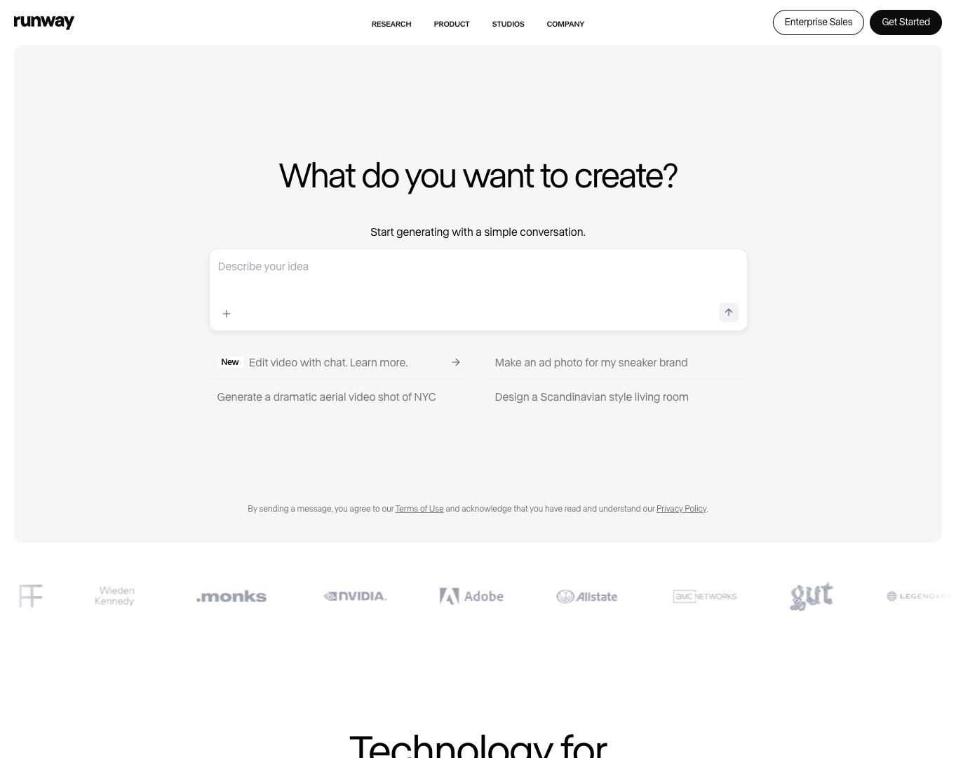 Runway AI Generator screenshot
