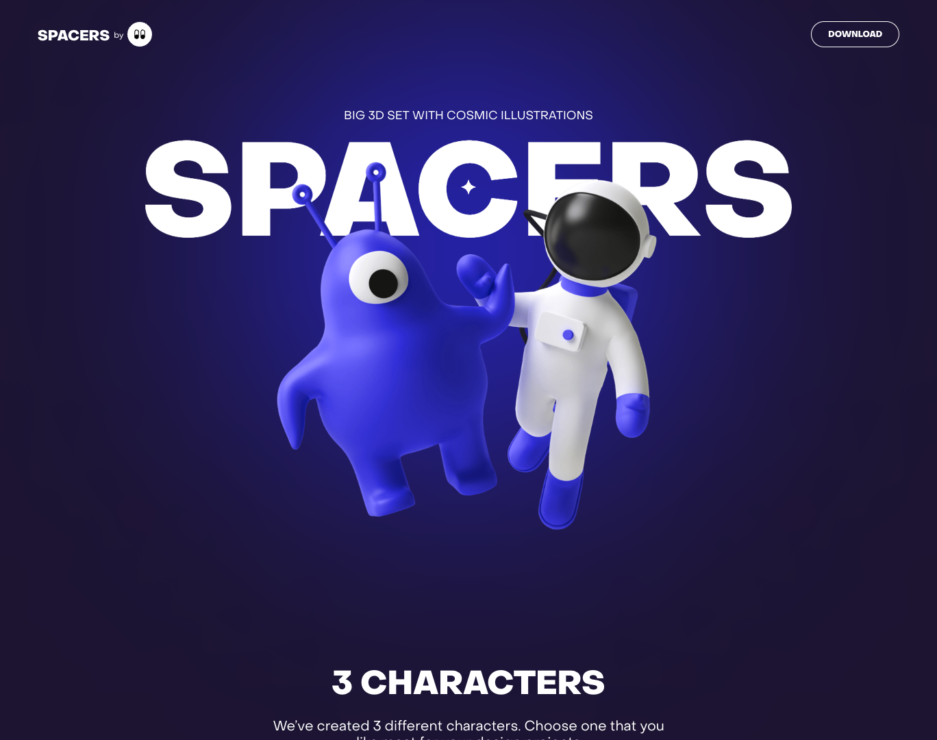 Spacers 3D Illustration Pack screenshot