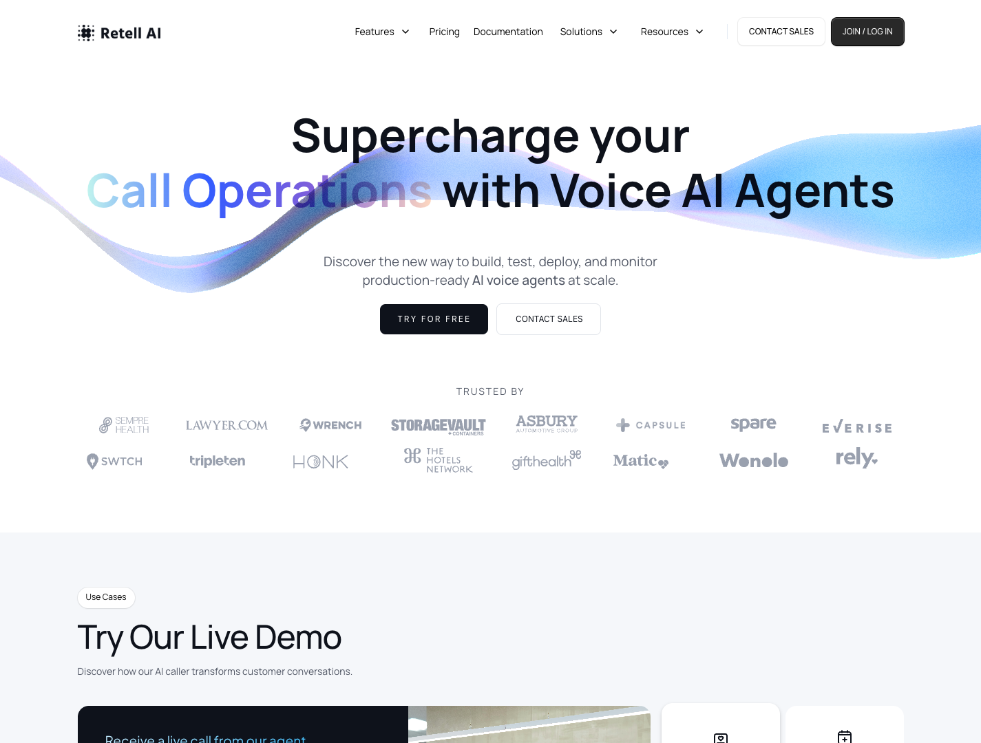 Retell AI screenshot