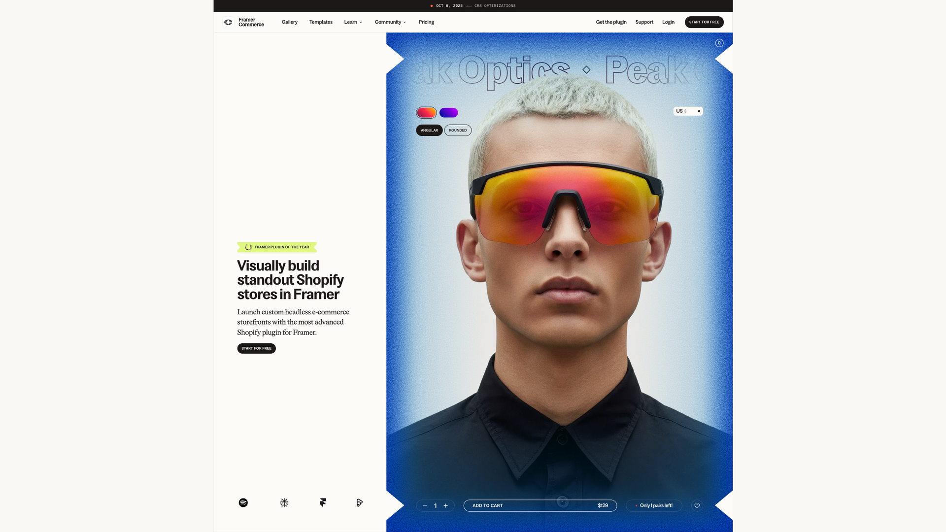 Framer Commerce screenshot