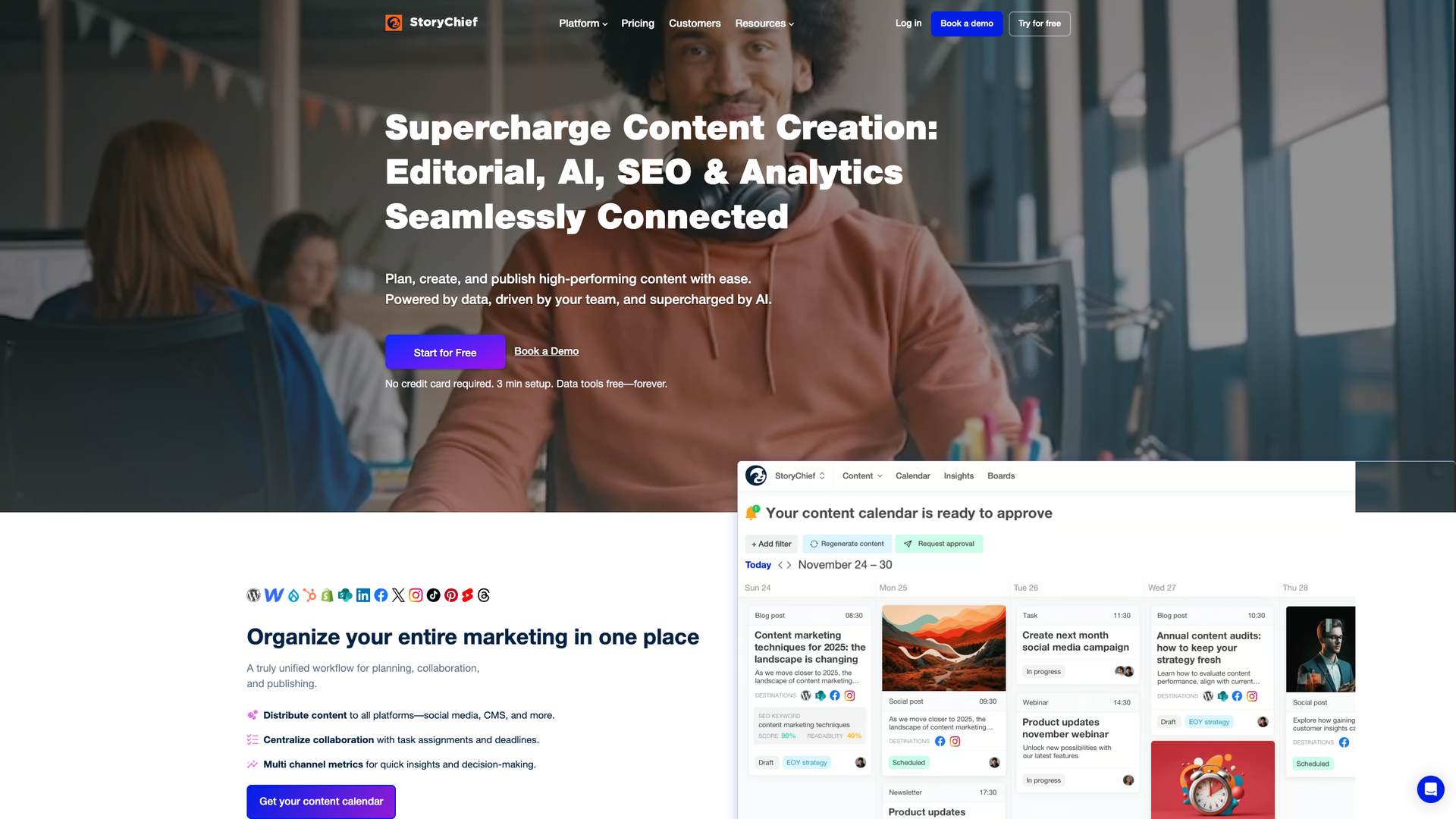 StoryChief screenshot