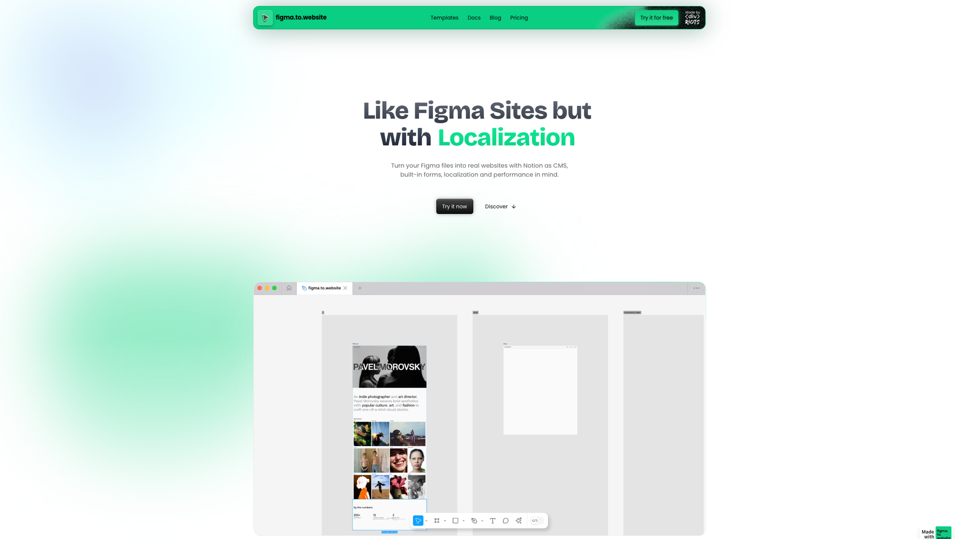 figma.to.website screenshot