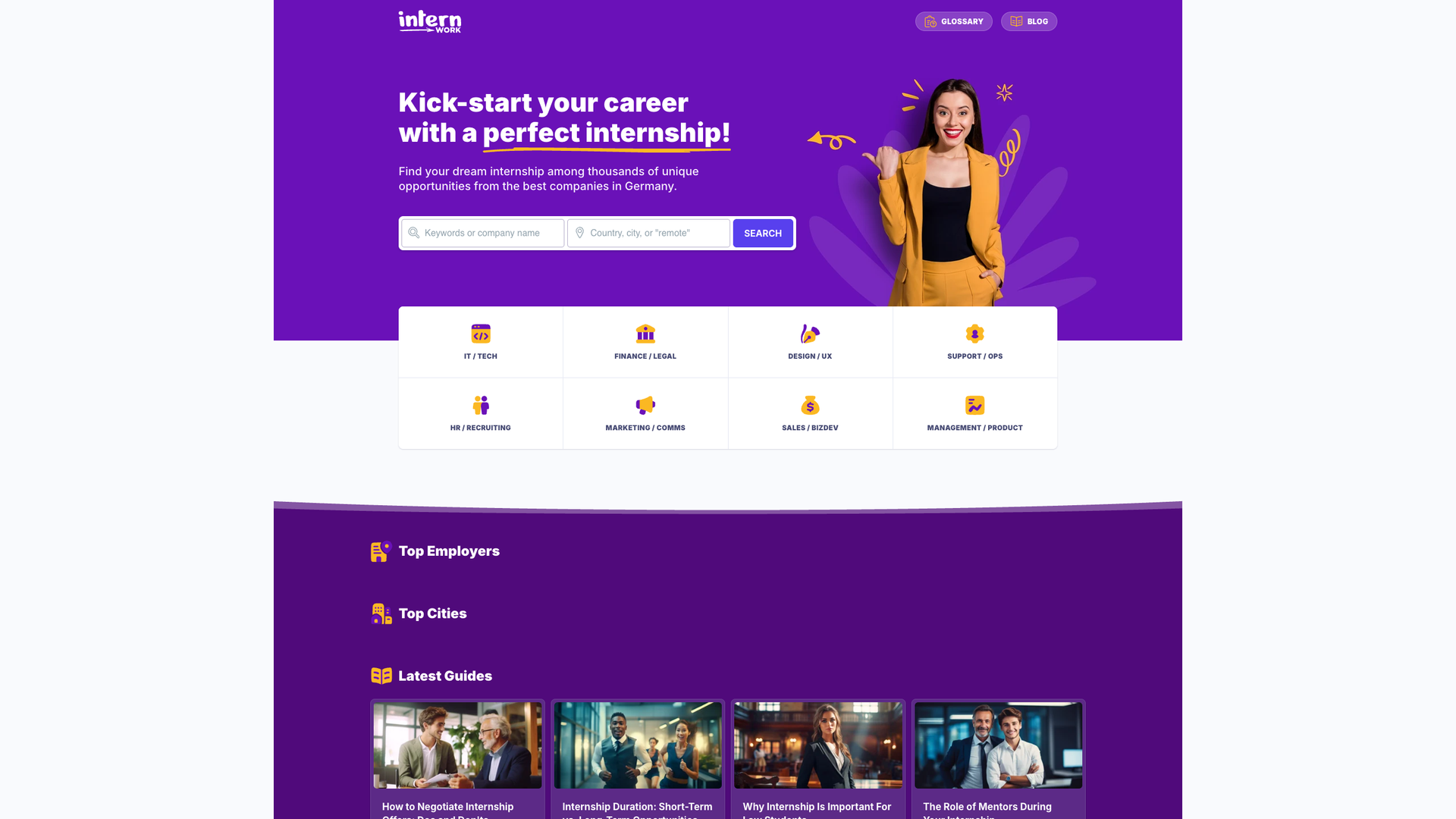 Intern.work screenshot