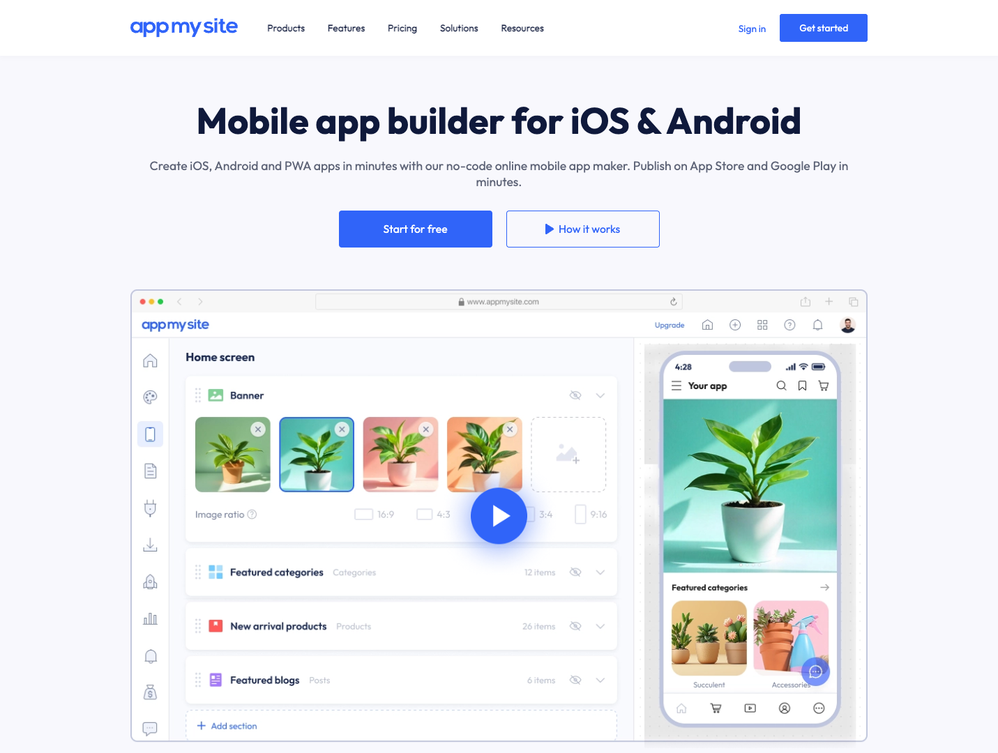 AppMySite screenshot