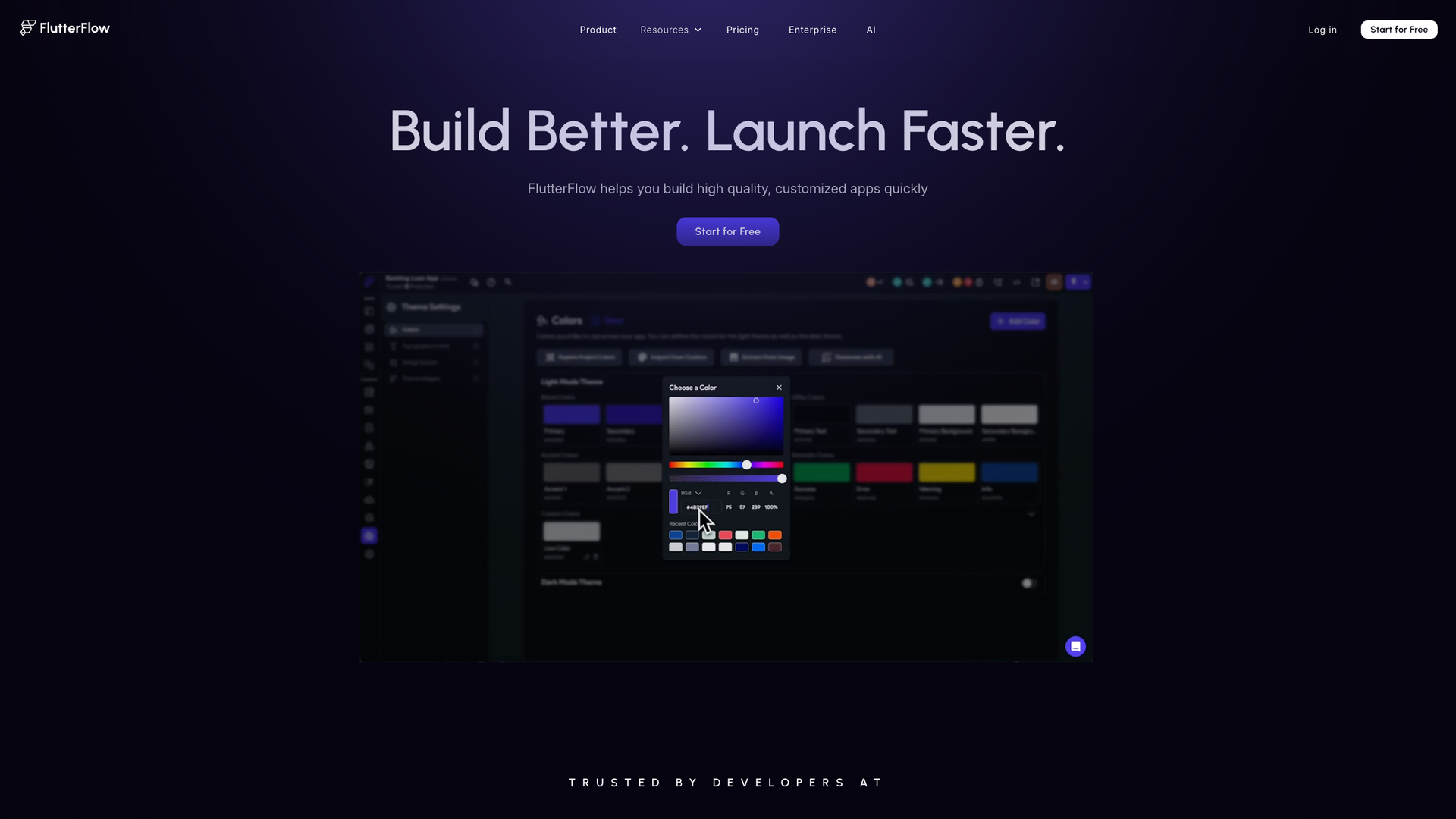 FlutterFlow screenshot