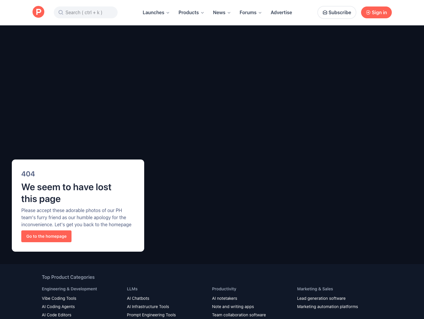 Product Hunt screenshot