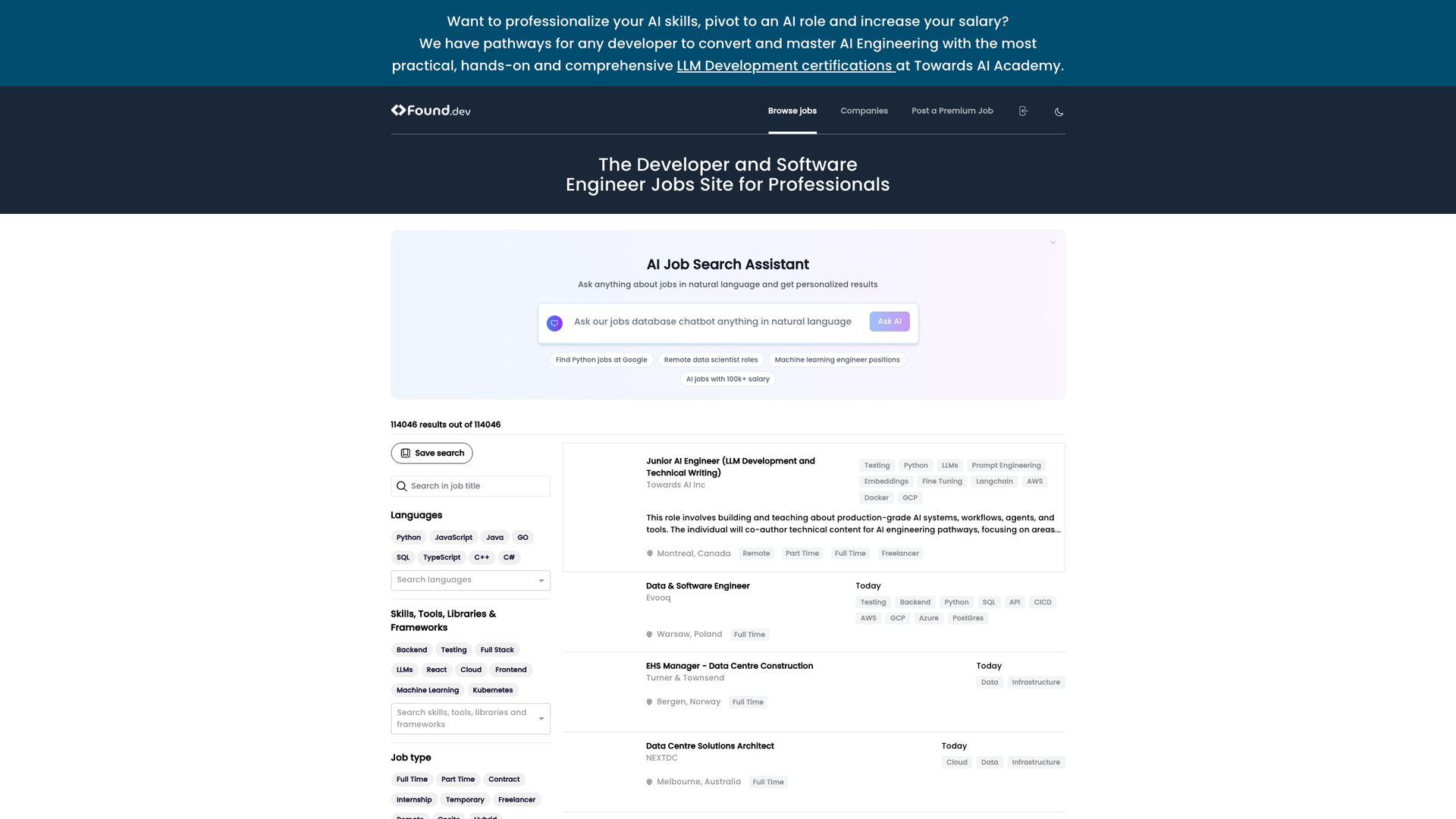 Towards AI Jobs screenshot