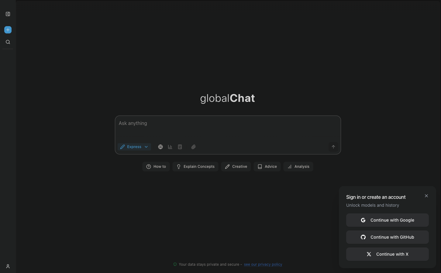 globalChat screenshot
