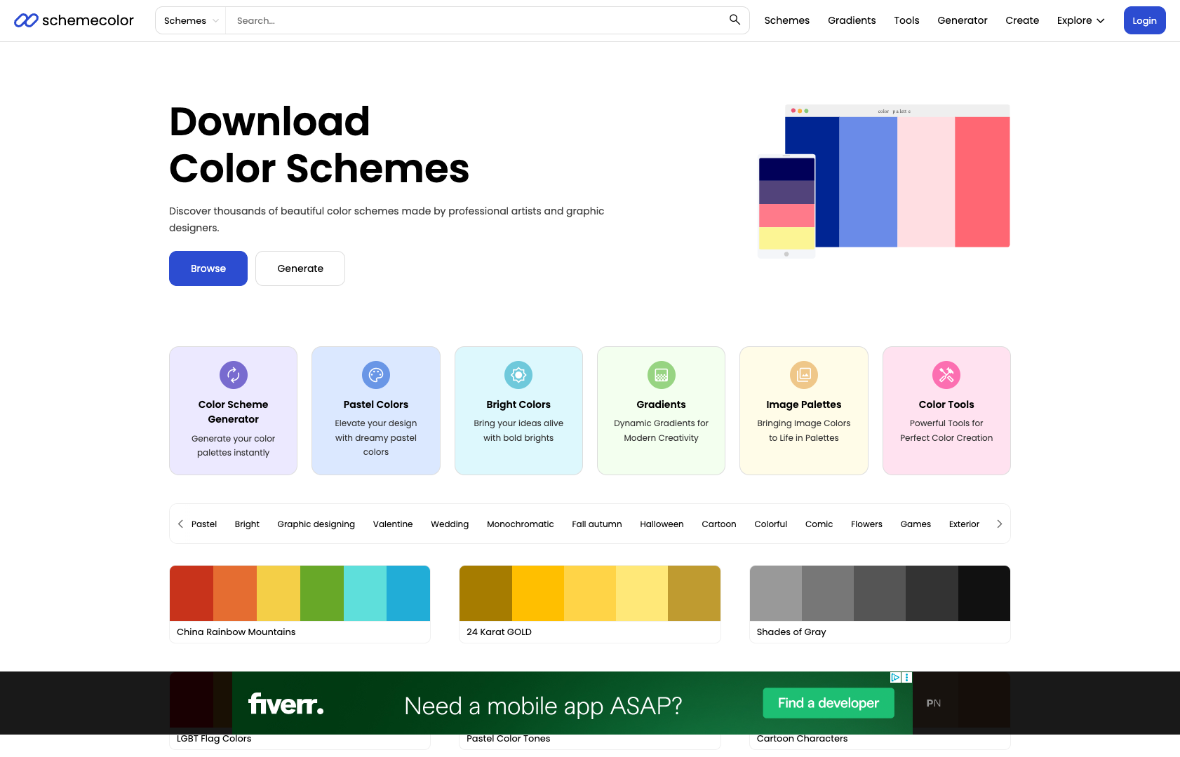 SchemeColor.com screenshot