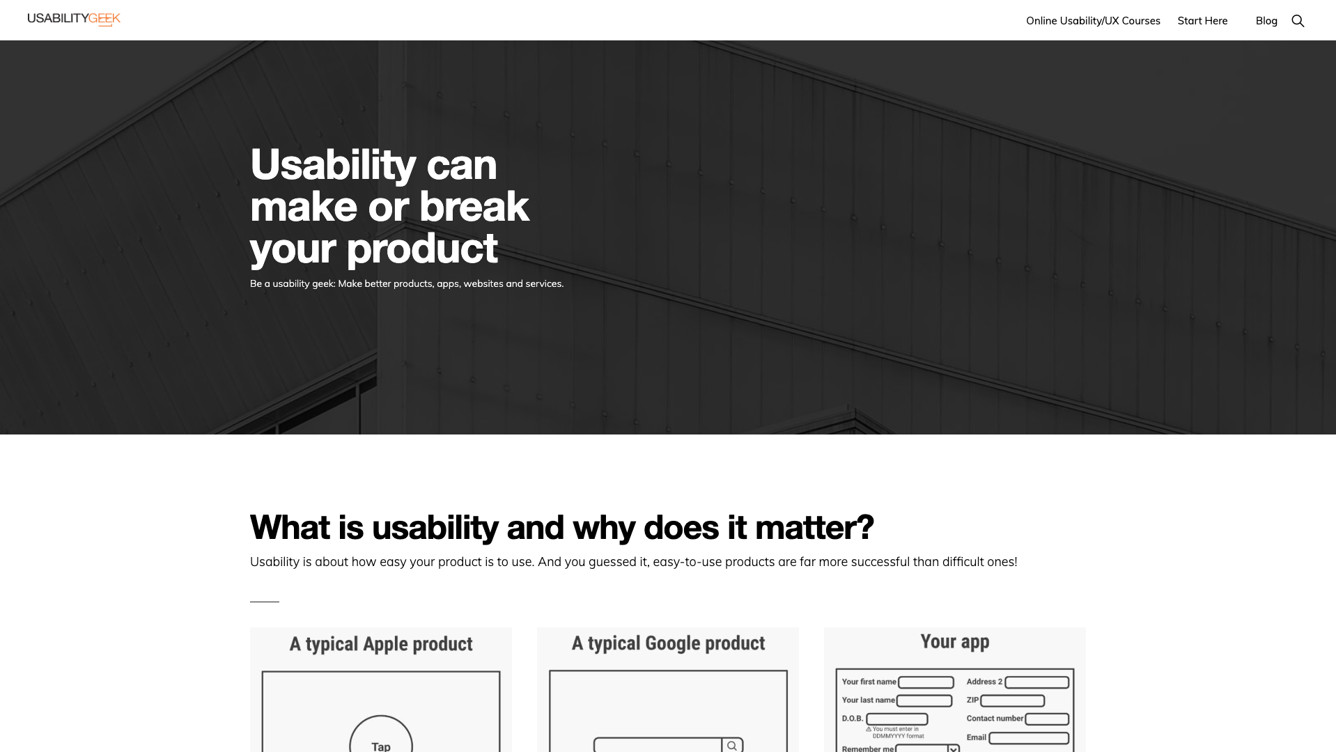Usability Geek screenshot
