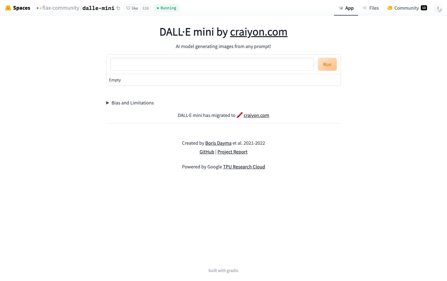 Craiyon (DALL·E mini) screenshot