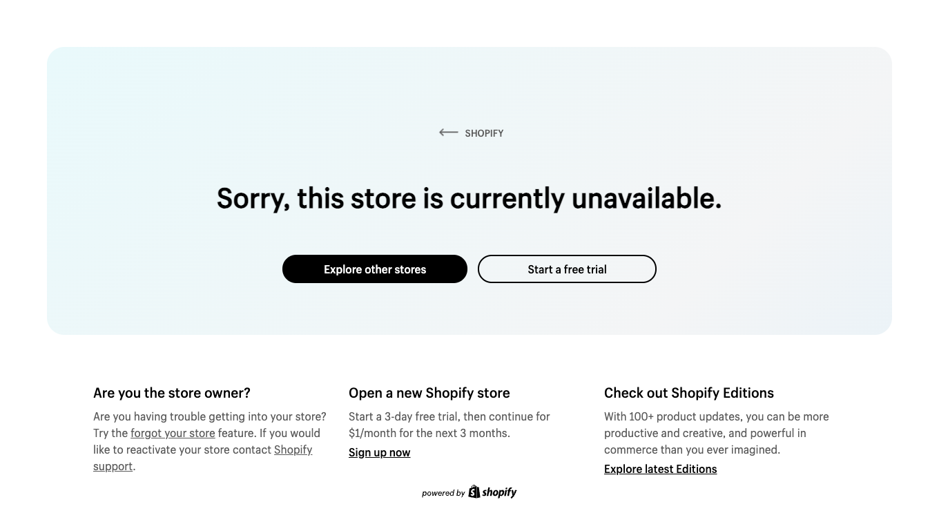 Shopify screenshot
