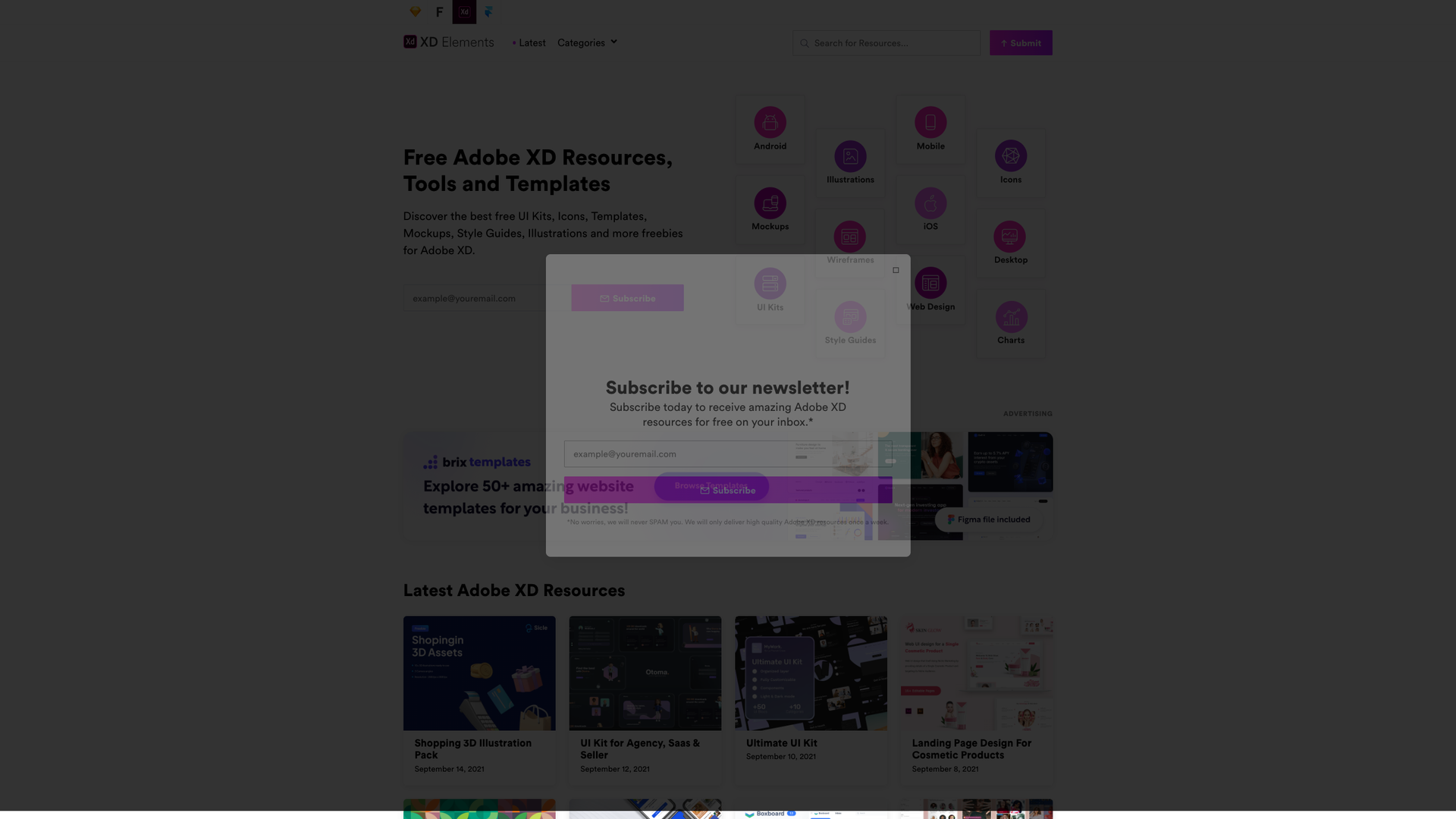 Adobe XD Elements screenshot
